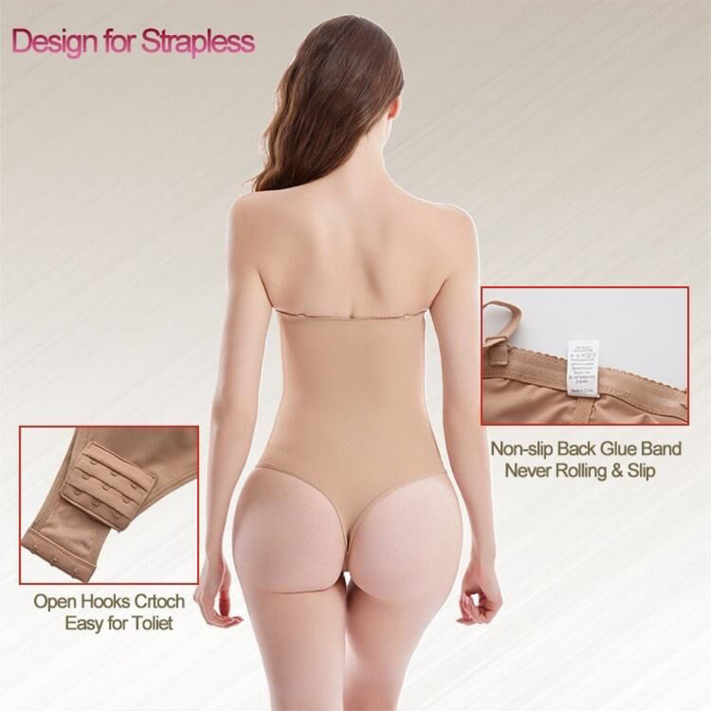 Strapless Invisible Tummy Cont - Shapewear Bodysuit Firm ulasan dan harga