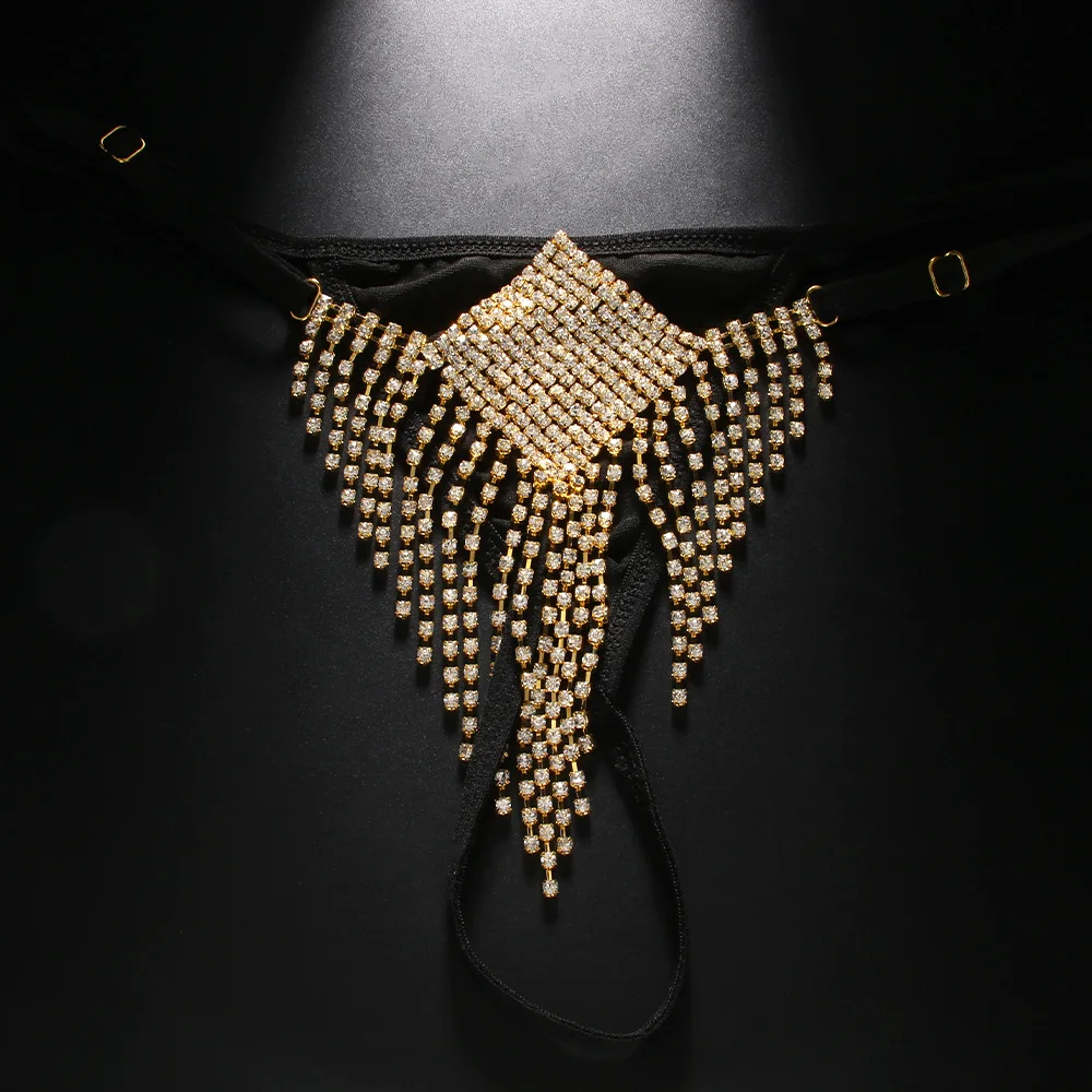 Stonefans Square Tassel Rhines - Thong Bikini Women ulasan dan harga
