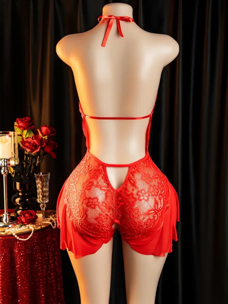 Hot Erotic Crotchless Lingerie - Lace Teddy Lingerie ulasan dan harga