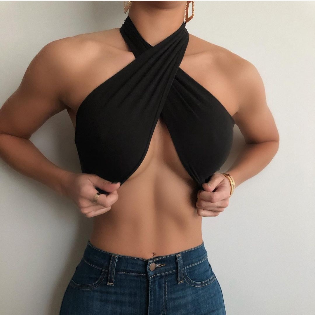 Women Fashion Sexy Mini Tops W - Strapless Bra Backless ulasan dan harga
