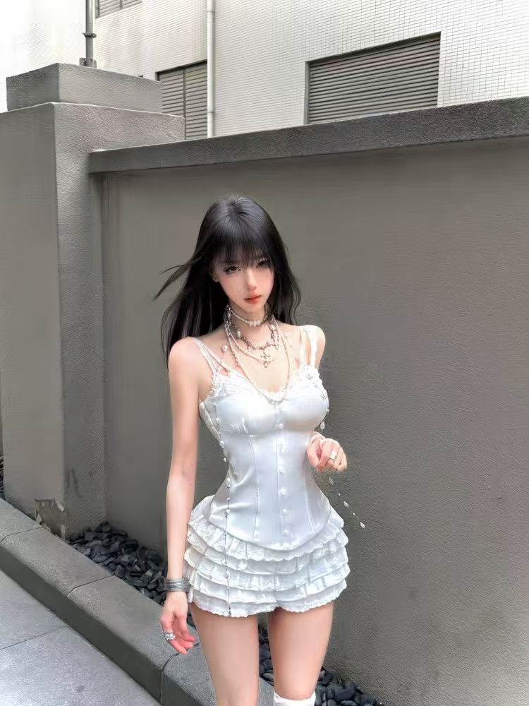 Coquette Lace Corset 2 Piece S - Cami Top Lace ulasan dan harga