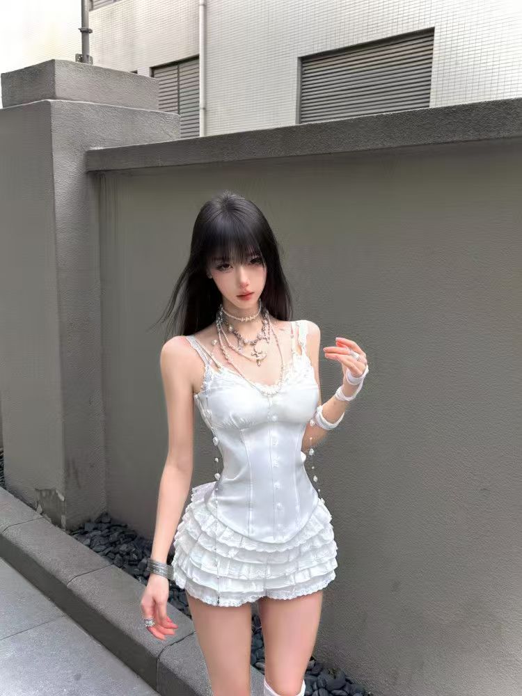 Coquette Lace Corset 2 Piece S - Cami Top Lace ulasan dan harga