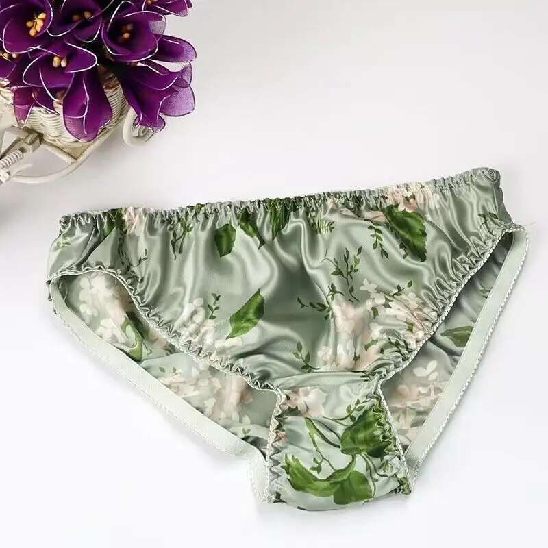 Summer Floral Print Ice Silk M - Boyshort Underwear ulasan dan harga